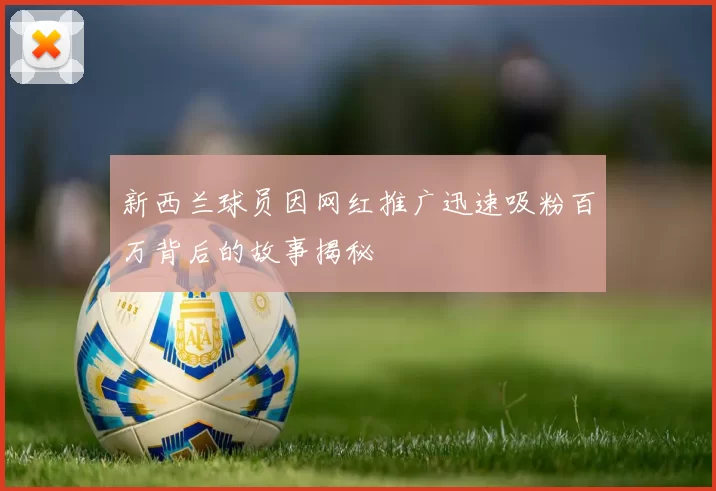 新西兰球员因网红推广迅速吸粉百万背后的故事揭秘